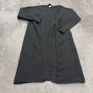 ASOS Design Open Long cardigan Sweater Womens Small Charcoal Gray Knit Casual